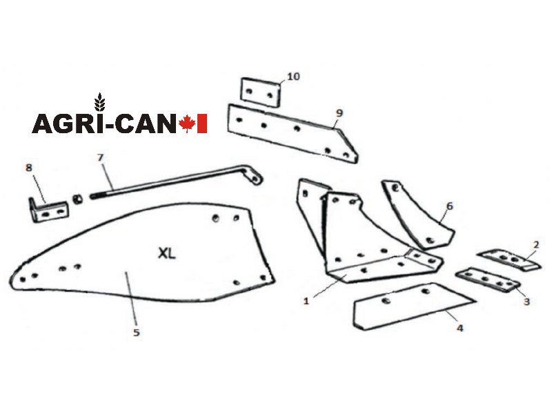 Moldboard RH Kongskilde XL