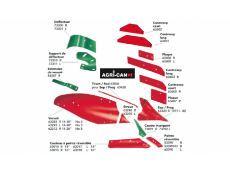 Moldboard RH Kverneland w/Base 1-5