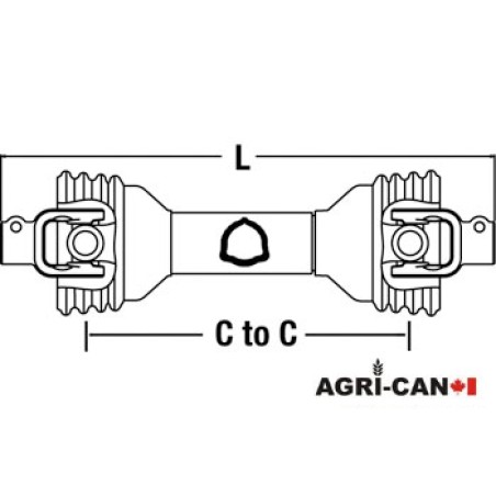 Complete PTO Shaft with 1-3/8'' 6 Spline Quick Disconnect Yokes