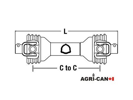 Complete PTO Shaft with 1-3/8'' 6 Spline Quick Disconnect Yokes