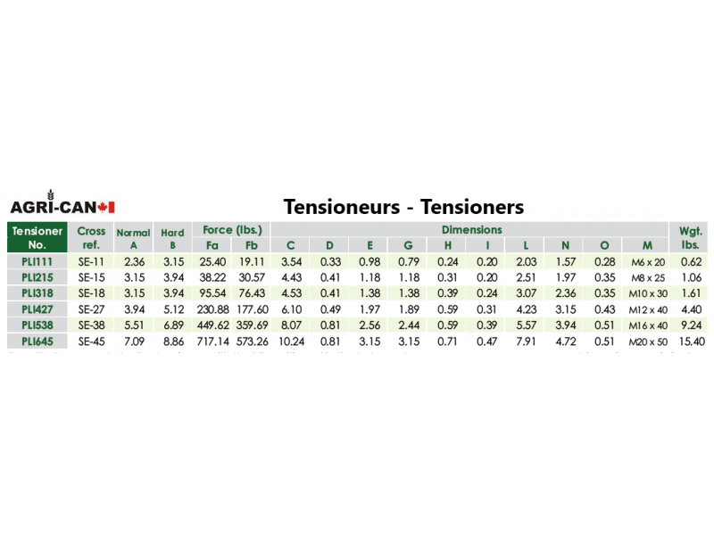 Tensioner (Lovejoy) SE-11
