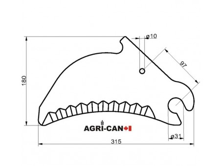 Couteau pour Case IH et New Holland