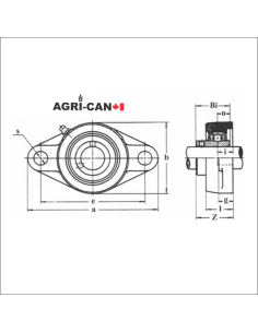 2-Bolt Flange Bearing with Set Screws - UCFL 2