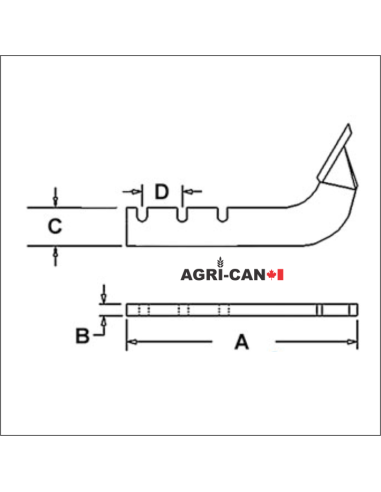 Box Scraper Shank with Point