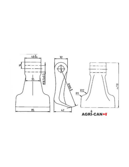 Hammer Flail for Maschio, Berti, Orsi, and many others