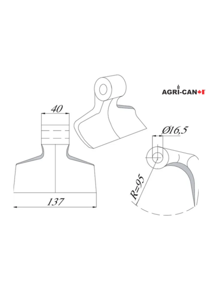 Hammer Flail for Berti, Maschio and others