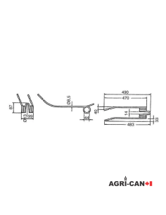 Kuhn Rake Tine - GA, GM Series 2
