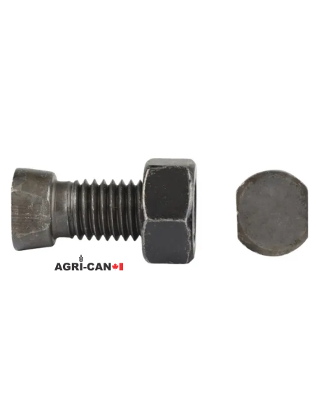 7/16'' X 1½'' - Boulons à tête clipsée avec écrous (Pqt de 10)