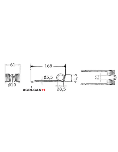 Dent de presse à foin Deutz-Fahr
