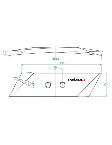 5 Pointes réversible Kverneland (droite)