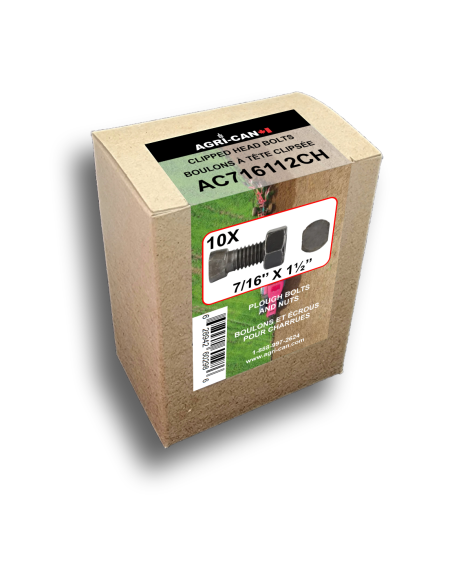 7/16'' X 1½'' - Clipped Head Plough Bolts & Nuts (10 pack)