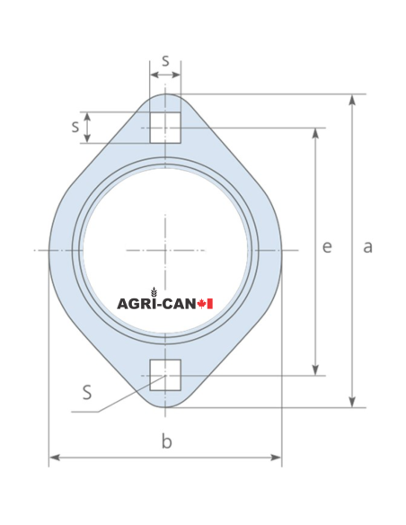 PFL206 - Pressed Steel 2-Bolt Flangette