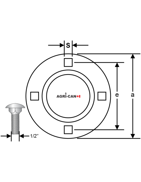 PF211 - Pressed Steel 4-Bolt Flangette