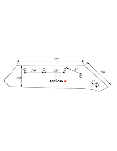 Soc pour Kverneland 16'' - Droit