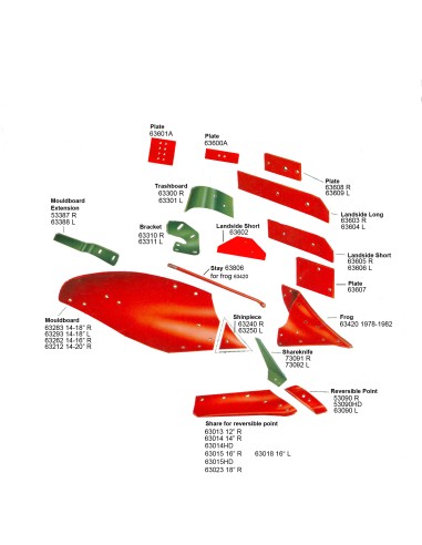 Contresep long pour charrue Kverneland - Base...