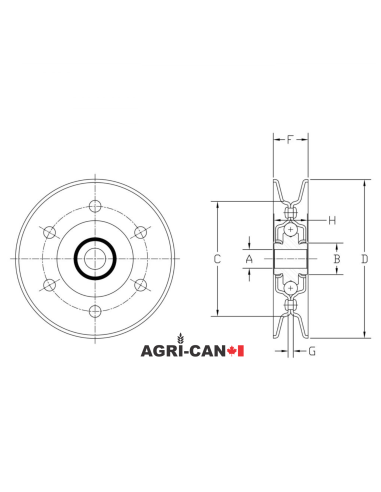 Aetna V-Belt Idler - B Section