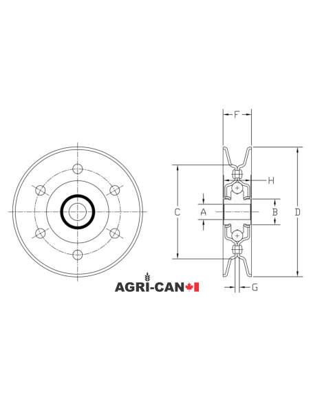 Aetna V-Belt Idler - B Section