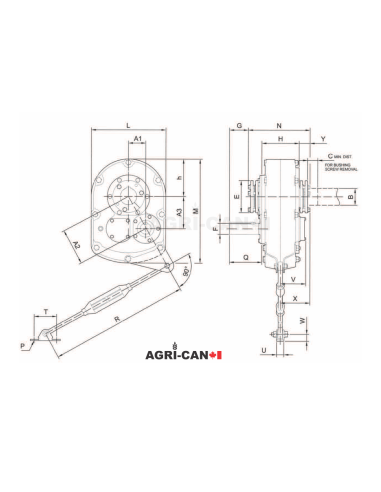 SMR Shaft Mount Gear Speed Reducer 25:1 - Size 2