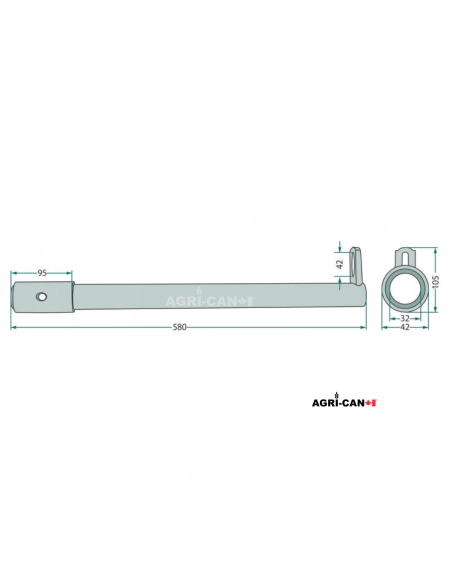Tine Holder for Kuhn Rake - GA Series