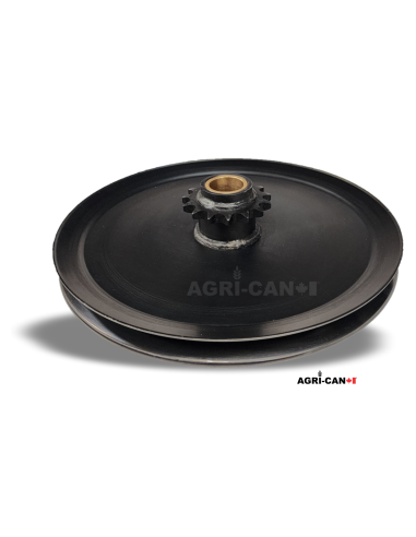 Ensemble poulie / pignon pour monte-balles