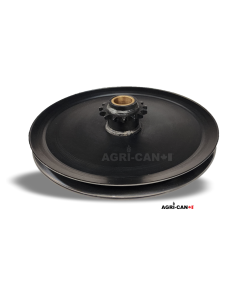 Pulley / Sprocket assembly for hay bale elevator