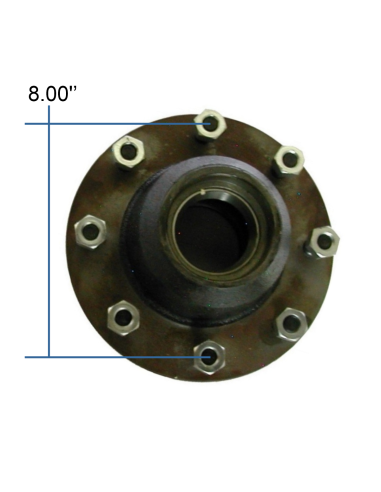 Complete Hub 8 holes - 8000lbs  Agriculture