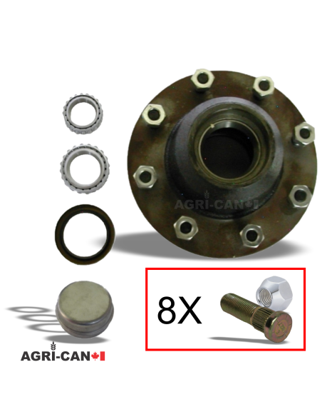 Complete Hub 8 holes - 8000lbs  Agriculture