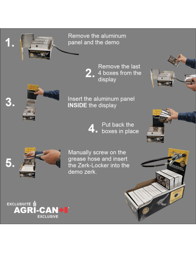 12 Zerk-Locker® grease couplers and Countertop...