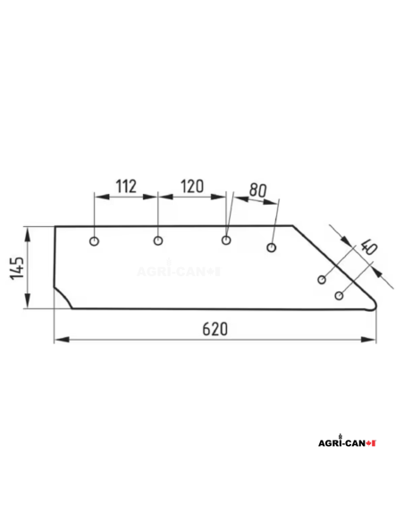 Soc de charrue Kverneland 16'' - Gauche