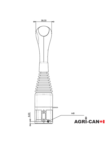 Universal joystick for tractor - Stoll 1433390