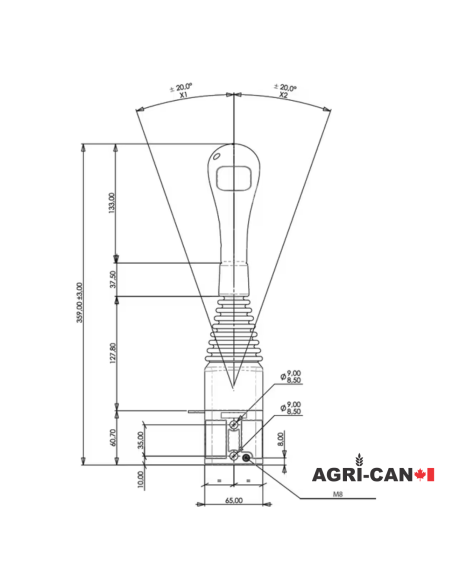Universal joystick for tractor – 4 Positions + Float