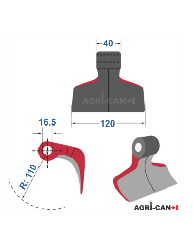 Hammer Flail for Kuhn, Maschio, Kverneland,...