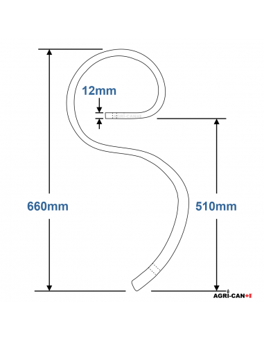 Dent en S pour vibro 45 x 12 x 660