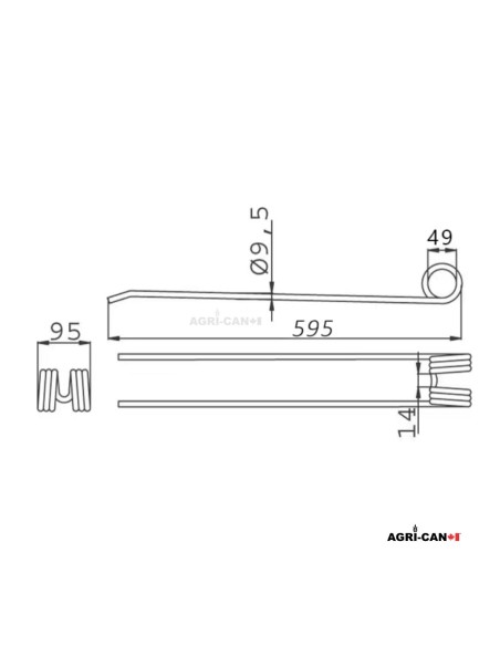 Dent d'andaineur Claas - Série Liner - 955.710.0