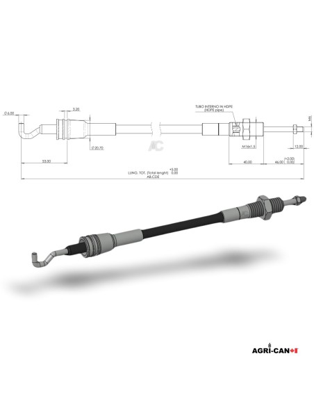 Câble de contrôle avec compensateur - 1000mm (39")