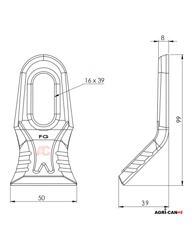 Millenium™ Universal Flail Blade for Kuhn,...