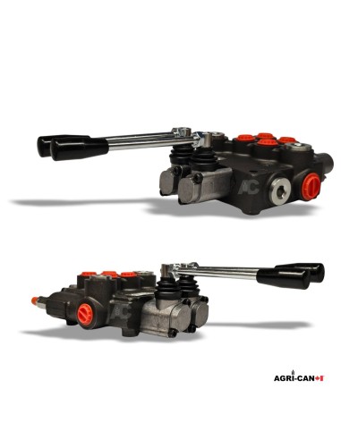 2-Section Hydraulic Monoblock Valve with Float-...