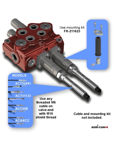 OEM Walvoil 2-Section Hydraulic Control Valve...