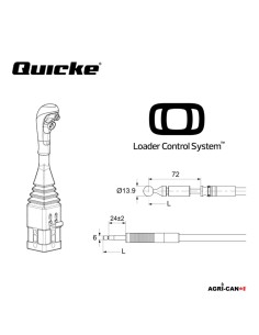 LCS Control Cable for Quicke/ALÖ - 2600 mm (102") 2