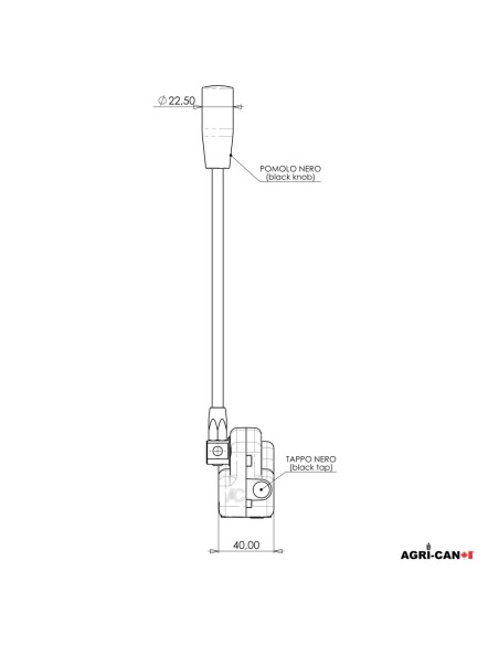 Levier simple de commande hydraulique